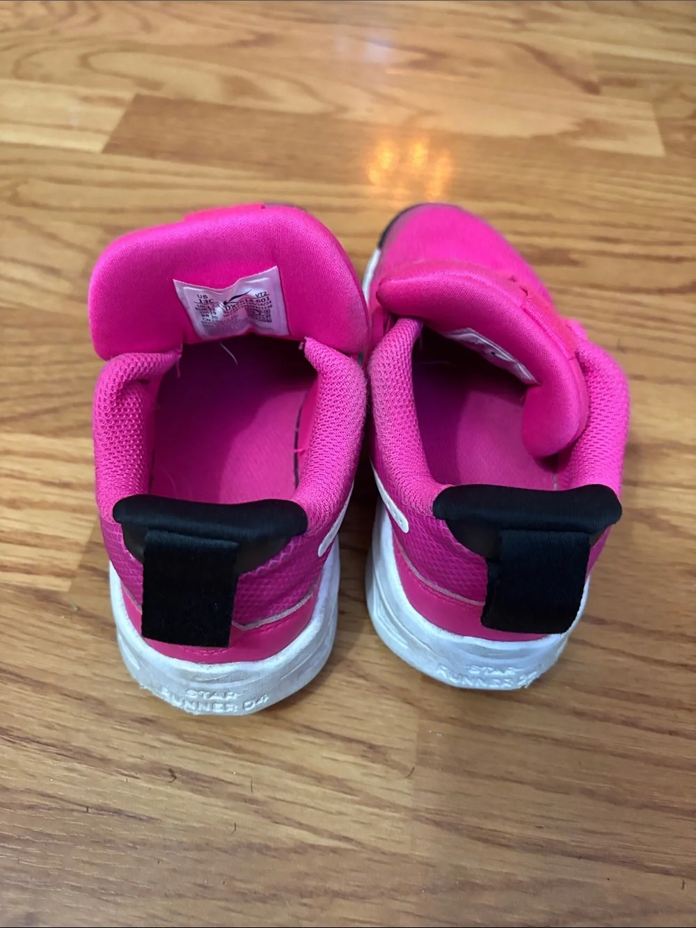 Nike Kids Hot Pink Lace-Up Sneakers with White Swoosh